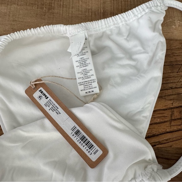 NWT Skims Recycled Swim String Bikini Bottom ~ Medium ~ Snow - Picture 5 of 5